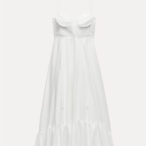 Zara White Spaghetti Strap Dress